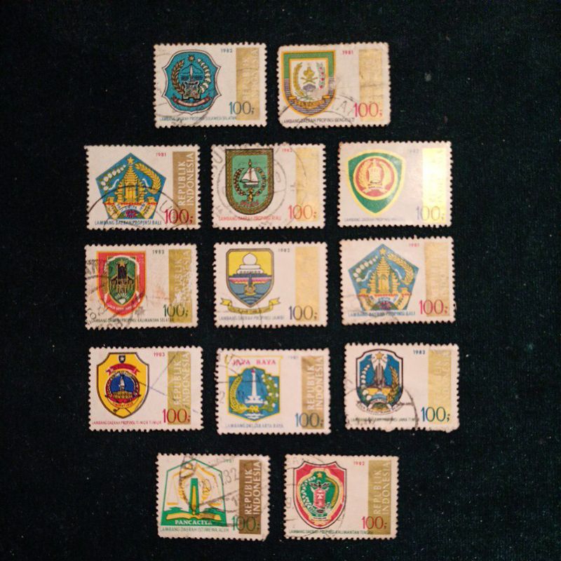 

Stamp Prangko Republik Indonesia, Logo Daerah Berbagai Wilayah Indonesia