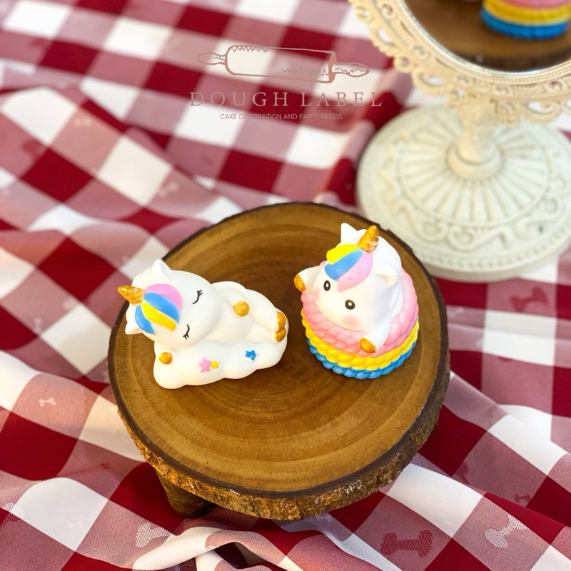 [DOUGHLABEL] UNICORN RAINBOW TOPPER CAKE / Hiasan Cake Unicorn Pelangi/ Pajangan Kue Ulang Tahun Pel