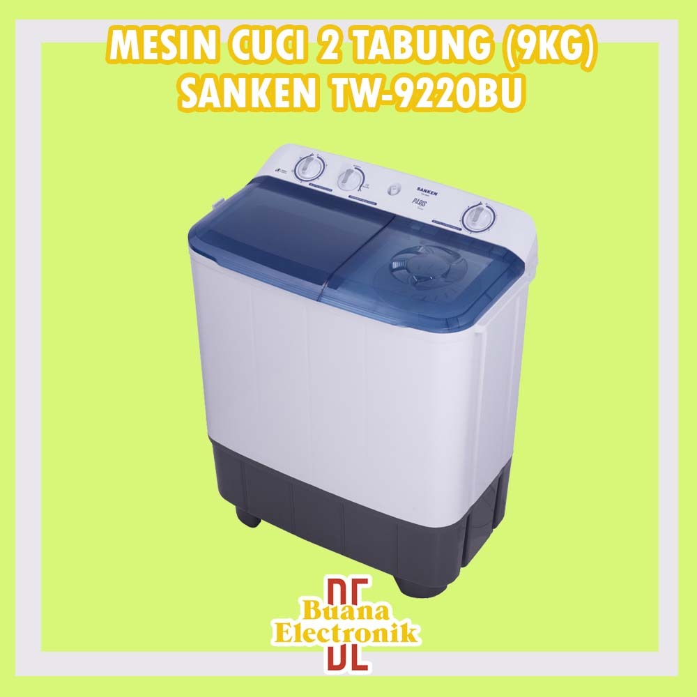 MESIN CUCI 2 TABUNG SANKEN TW-9220 TW 9220 ORIGINAL GARANSI RESMI