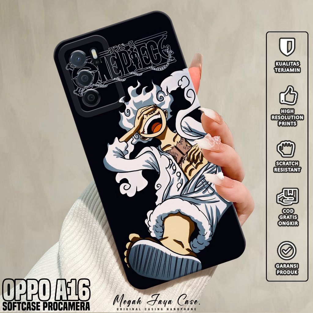 Case Oppo A16 - Casing Oppo A16 Motif Lufy Gear 5 - Silikon Hp Oppo A16 - Softcase Hp Oppo A16 - Kon