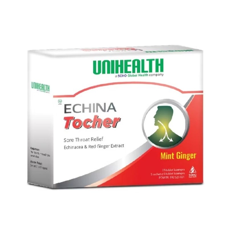 Echina Tocher Unihealth Tablet Hisap Meredakan Radang Tenggorokan
