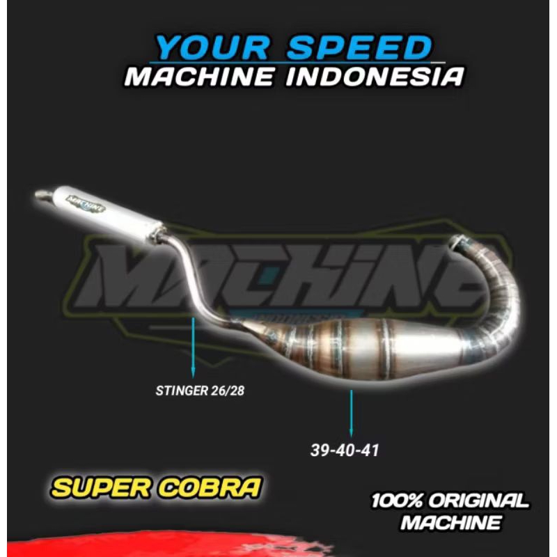 KNALPOT NINJA R SS RR SUPER COBRA PLAT KARAT ORIGINAL MACHINE INDONESIA BUKAN CREAMPIE
