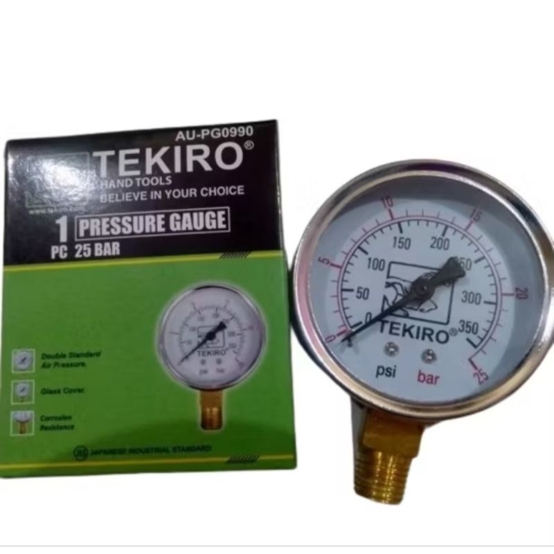 Sale Alat Ukur Tekanan Angin Kompresor Tekiro / Pressure Gauge Tekiro