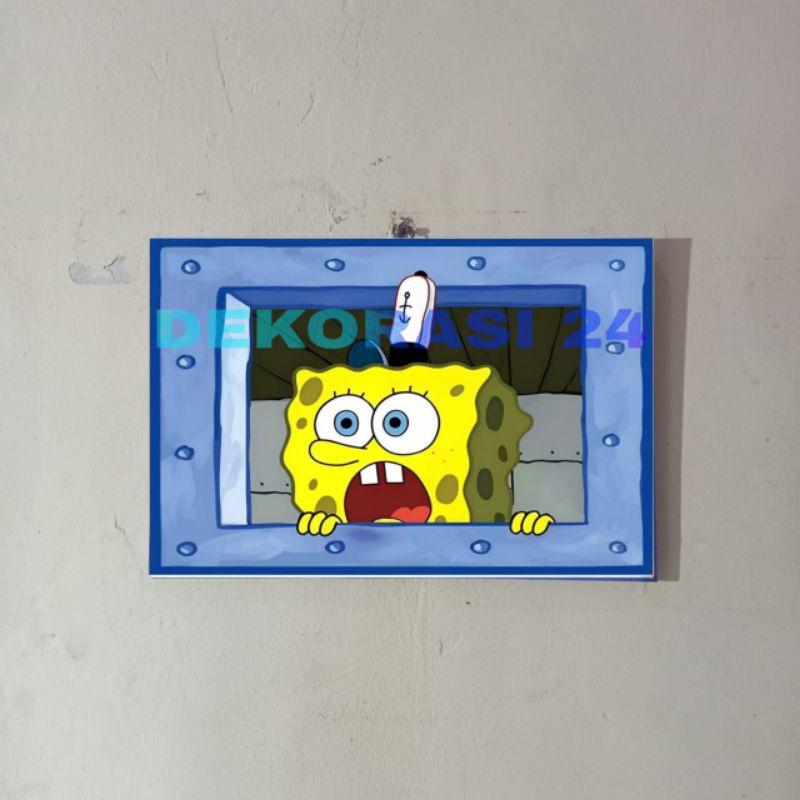 Hiasan Dinding Poster jendela Spongebob 012