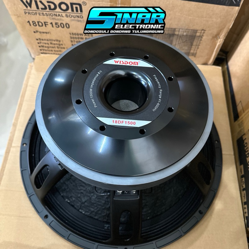 Speaker 18 Inch WISDOM 18DF1500 Double Magnet Original