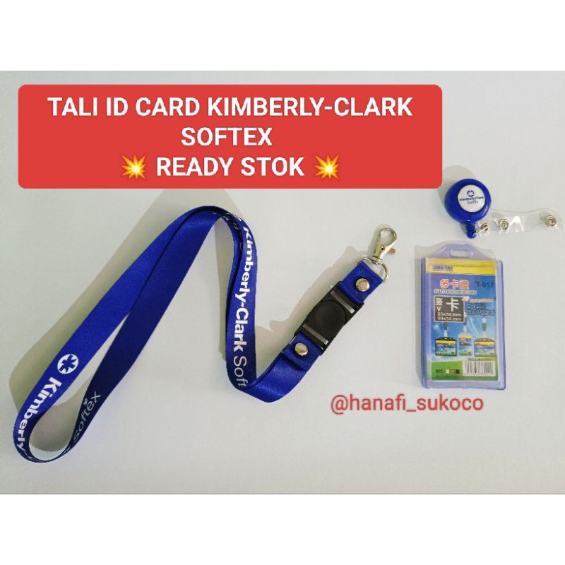 

Kimberly-clark Softex tali id card printing Kimberly-clark Softex [READY STOK] Lanyard SATUAN