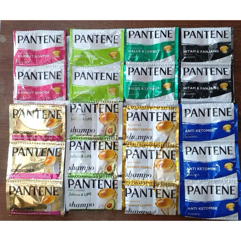 ( 1 renceng isi 12 ) Shampo Pantene Sachet 10ml Rentengan Shampo Pantene Murah all varian