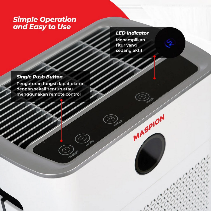 Intelligent Air Purifier Pembersih Udara UV Filter Hepa Maspion MAP-01
