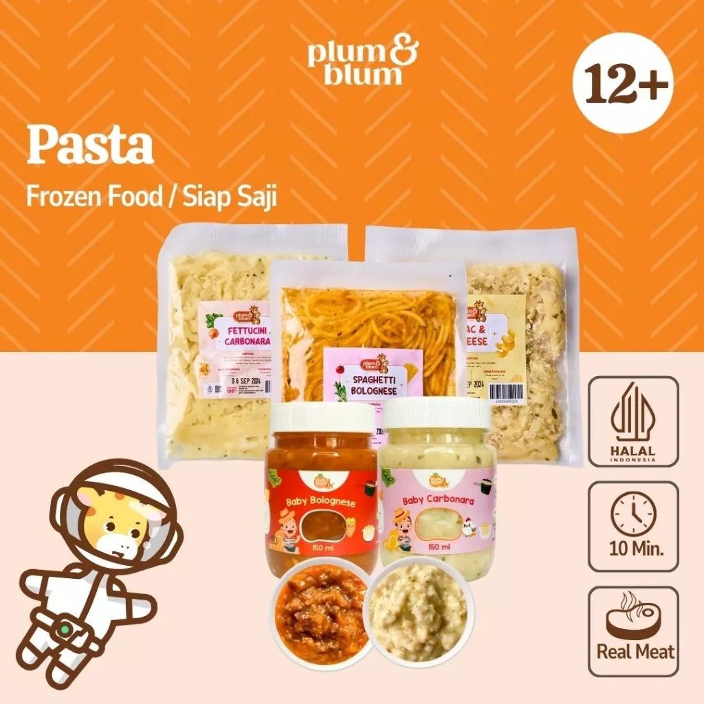 

Plum & Blum Baby Pasta Mac & Cheese Bolognese BB Booster Siap Santap No MSG - READY MANADO