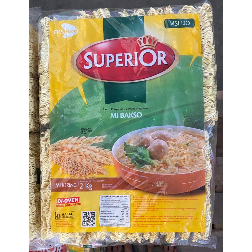 

SUPERIOR MI BAKSO - Mie Kering Isi 2 KG