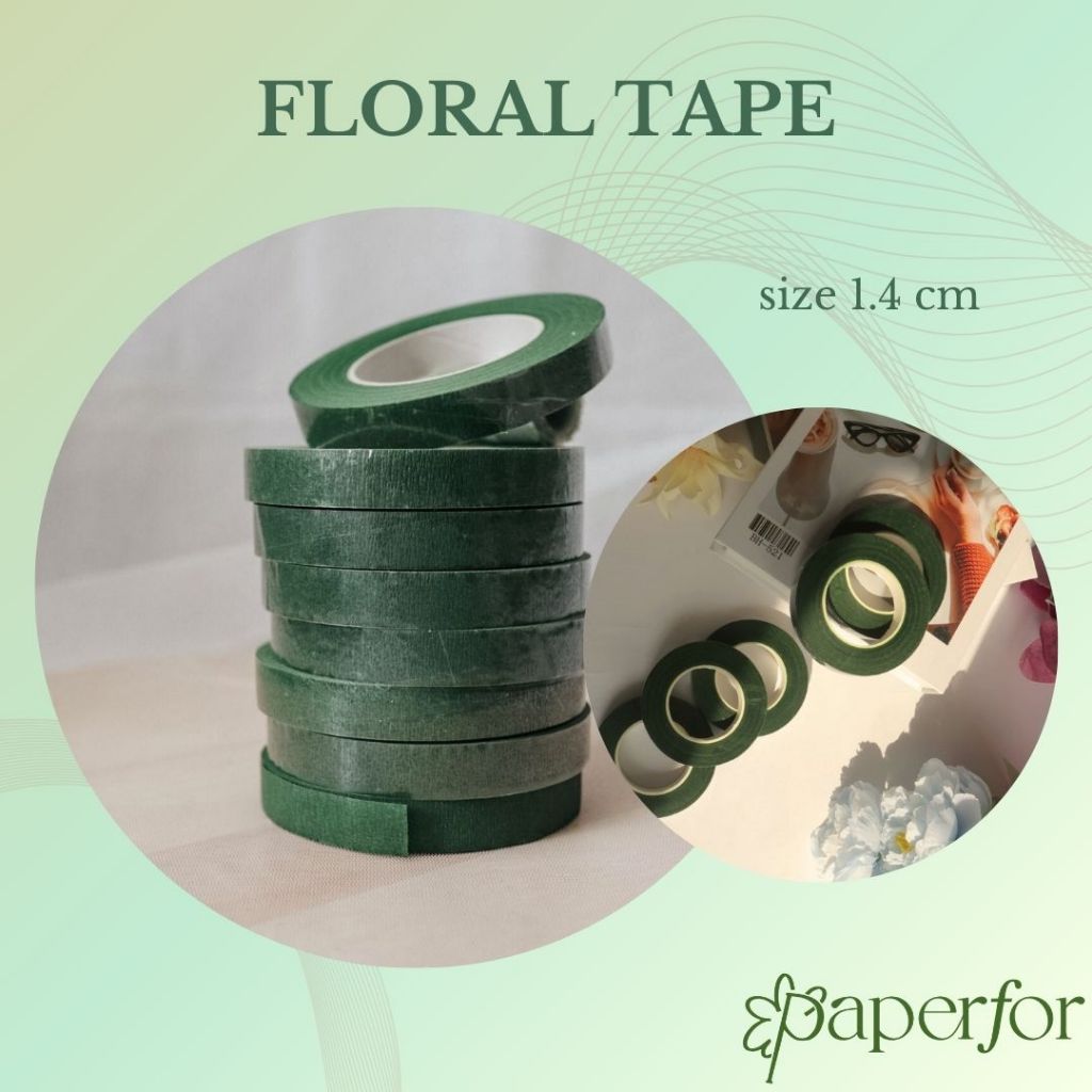 

GROSIR FLORAL TAPE Solasi Perekat Lem Hijau