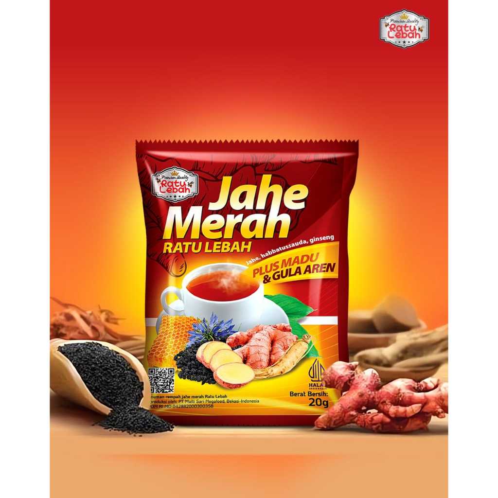 

Jahe Merah Ratu Lebah 10 Sachet Minuman Jahe Herbal Plus Gula Aren