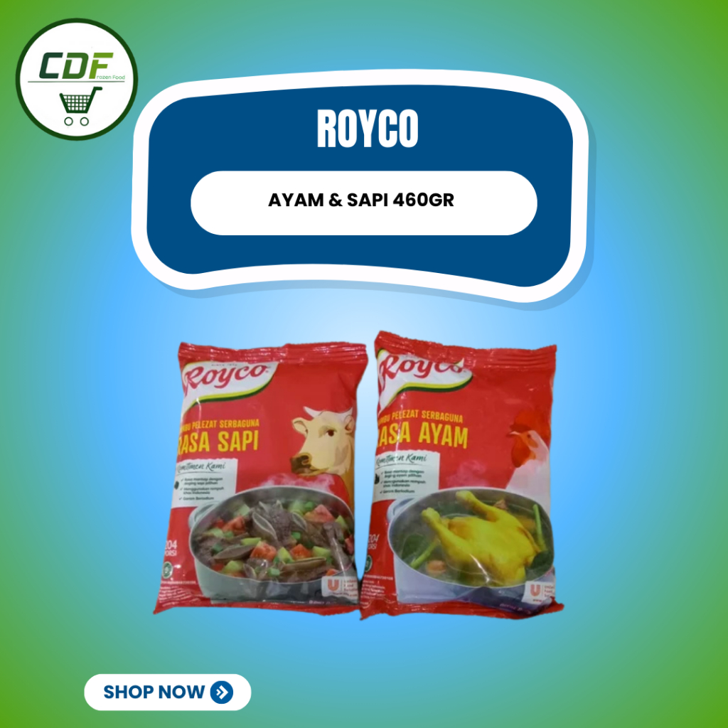 

ROYCO Ayam & Sapi 460gr / Royco Rasa Ayam&Sapi / Bumbu Pelezat Serba Guna / Kaldu Ayam & Sapi