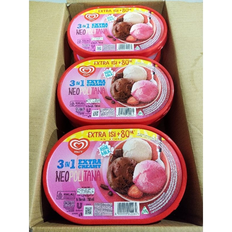 

ICE CREAM WALLS NEOPOLITAN 780ml