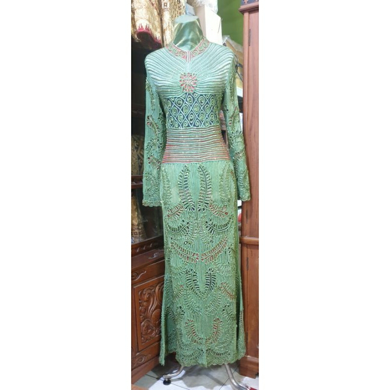 kebaya panjang sulam usus dress lampung L 100-106