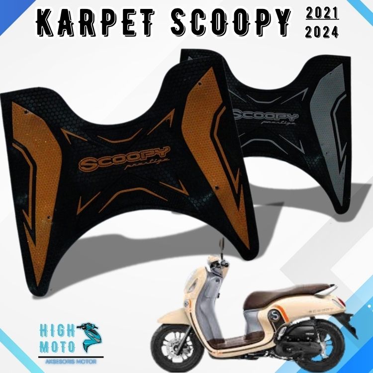 karpet Motor Scoopy New Original / Pijakan Kaki Motor Honda New SCOOPY 2021-2024