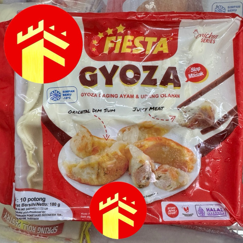 

FIESTA GYOZA 180 GR 10 PCS GYOZA DAGING AYAM DAN UDANG PANGSIT AYAM UDANG GYOZA PANGSIT JEPANG MANDU KOREA AYAM UDANG