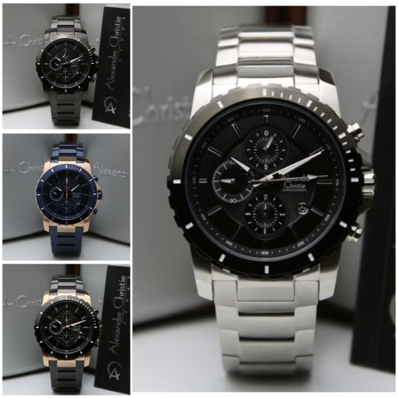 jam tangan pria Alexandre christie 6141 / 6141MC original