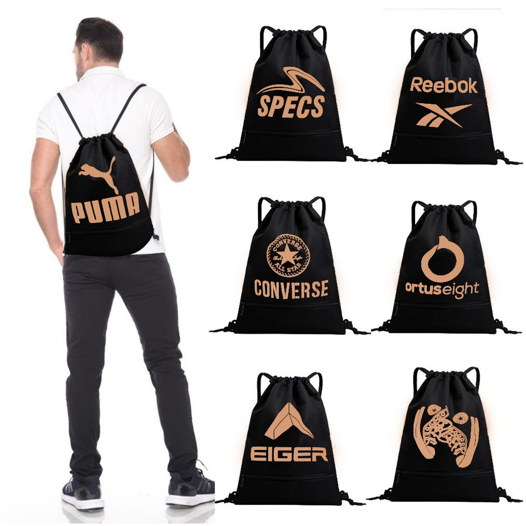 Tas Serut Olahraga Anti Air / Tas Futsal / Tas Serut Sepatu Bahan Tebal