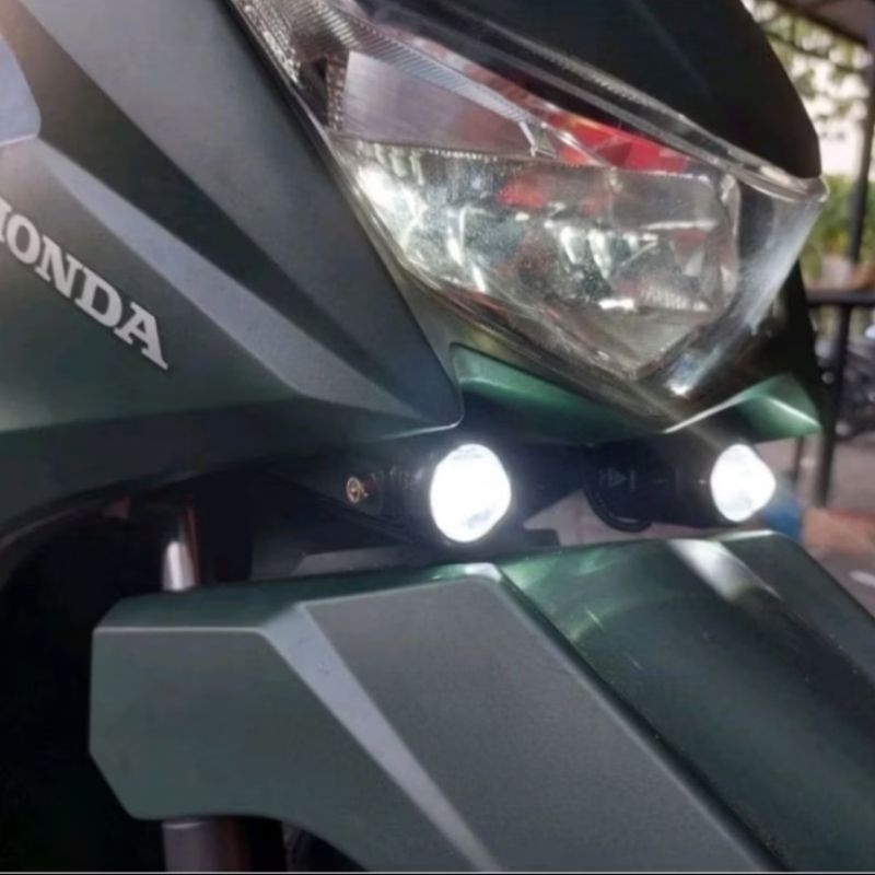 breket lampu tembak d2 dudukan foglamp honda beat deluxe new bahan besi plus baut 2 pcs