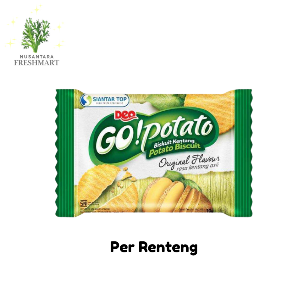 

[Nusantara Freshmart] Go Potato Biskuit Kentang Per Renteng