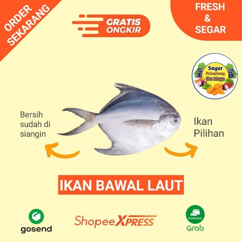 

Ikan Bawal Laut - Sayur Palembang ibu maya