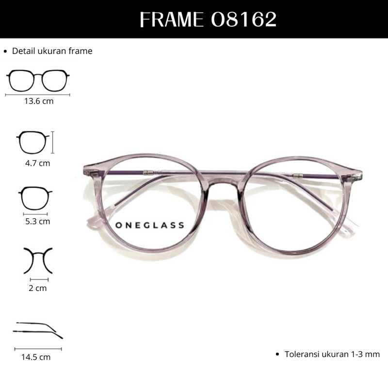 𝗢𝗻𝗲𝗴𝗹𝗮𝘀𝘀 - Frame Kacamata O8162 Unisex