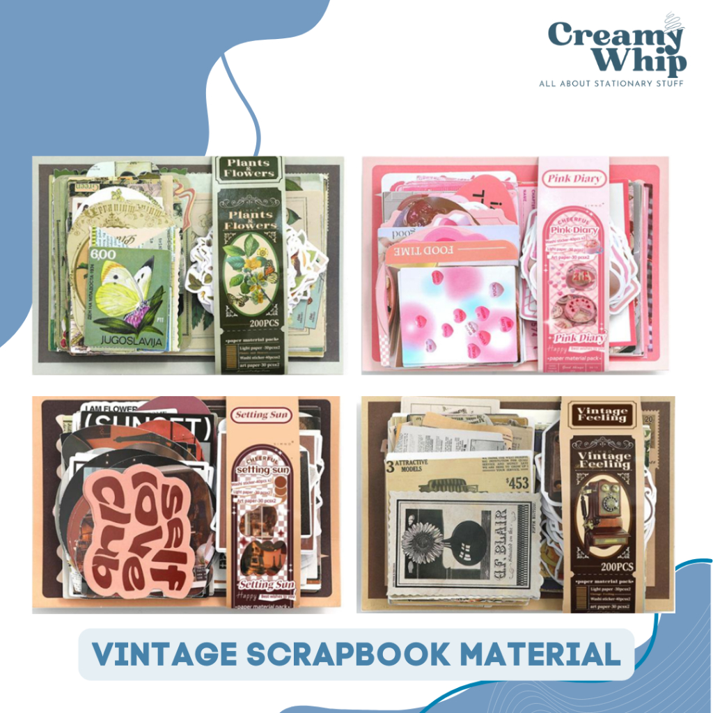 

Vintage Vibe Scrapbooking Material - Material Journaling Premium Buku Jurnal Kegiatan Jurnaling