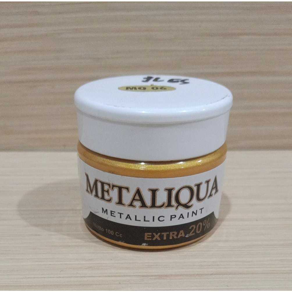 Cat Metalik Metallic METALIQUA 100CC 100 cc Emas Gold MQ-06