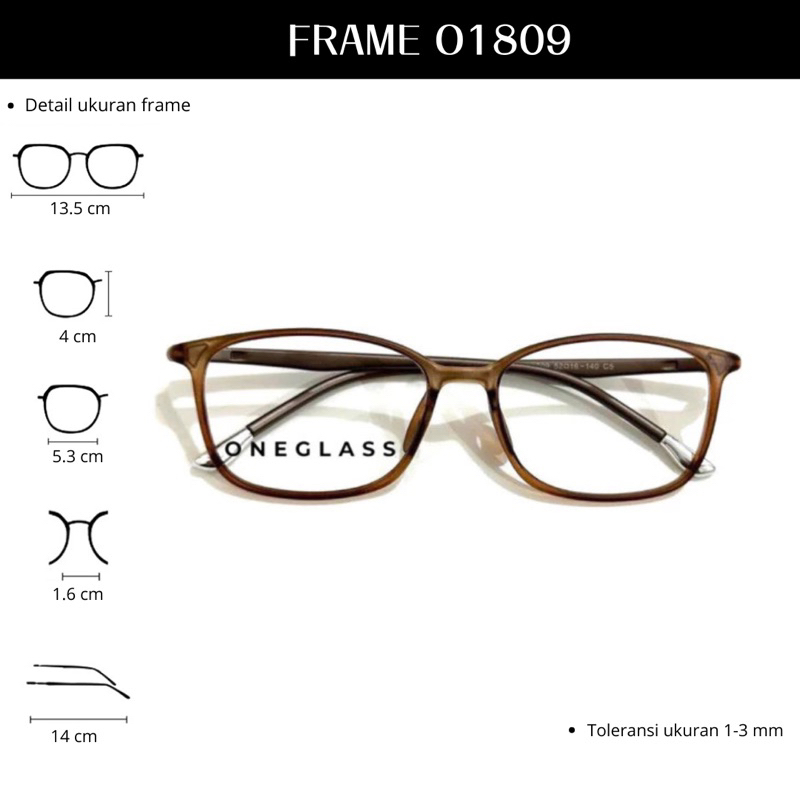 oneglass- Frame Kacamata O1809 Unisex