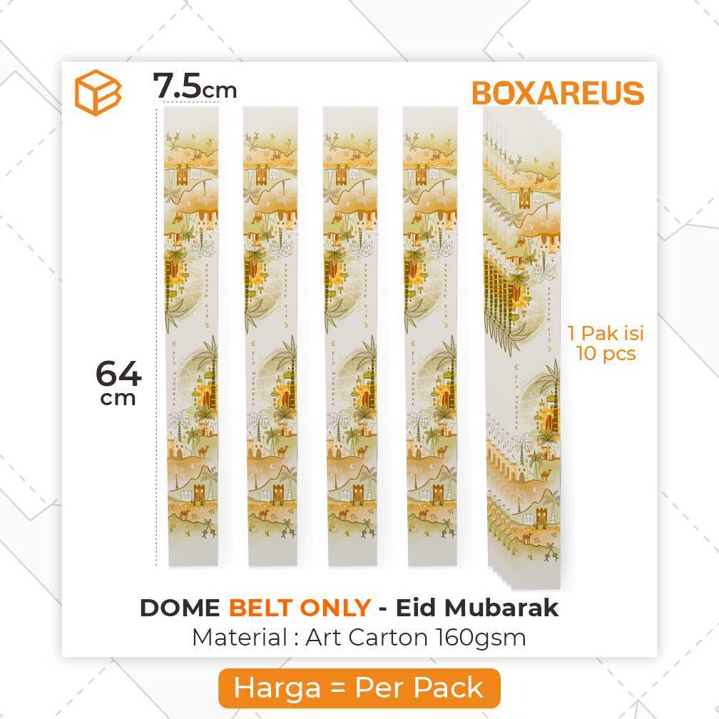 Paper Belt Idul Fitri Sleeve Hiasan Box Hampers Lebaran | TB Dome - Belt Only