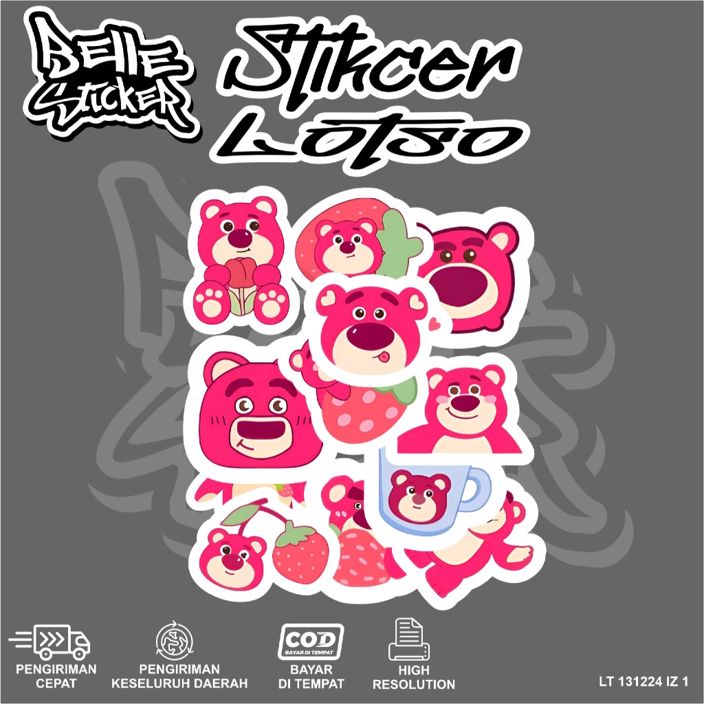 

Stiker Lotso Waterproof Sticker Lucu Aesthetic Hiasan Laptop Tumbler Case Hp Stiker Laptop