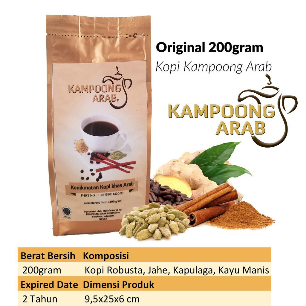 

Kopi Kampoeng Arab Kemasan 250gr (Tanpa Gula) Kopinya Kopi Robusta