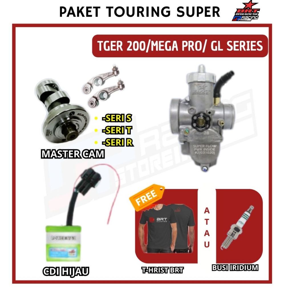 Paket Touring 22 Tiger BRT - Karbu PE PWK - Master Cam RRA - CDI