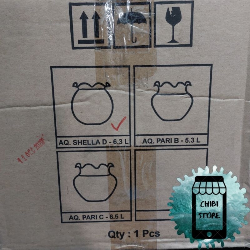 AQUARIUM KACA BULAT 6.3LITER / AQUARIUM BULAT 6.3LTR / FISH BOWL 6.3 LITER / AQUARIUM TOPLES 6.3 LIT