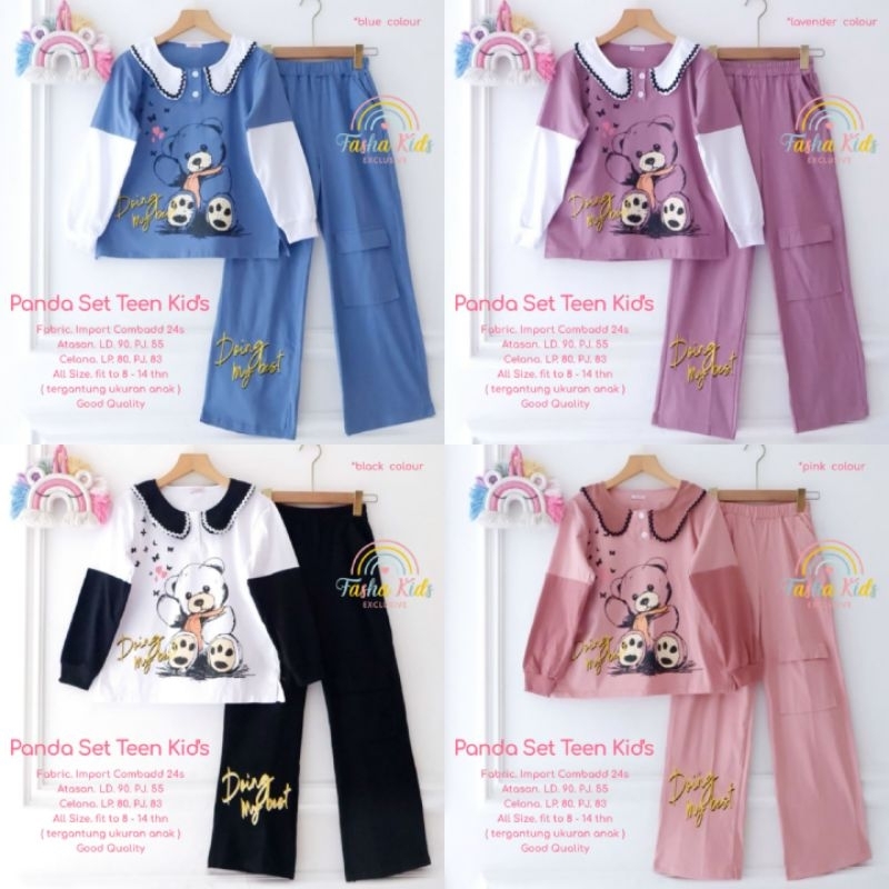PANDA / UNICORN / ATIKA SETELAN CELANA REMAJA Original by Fasha Kids