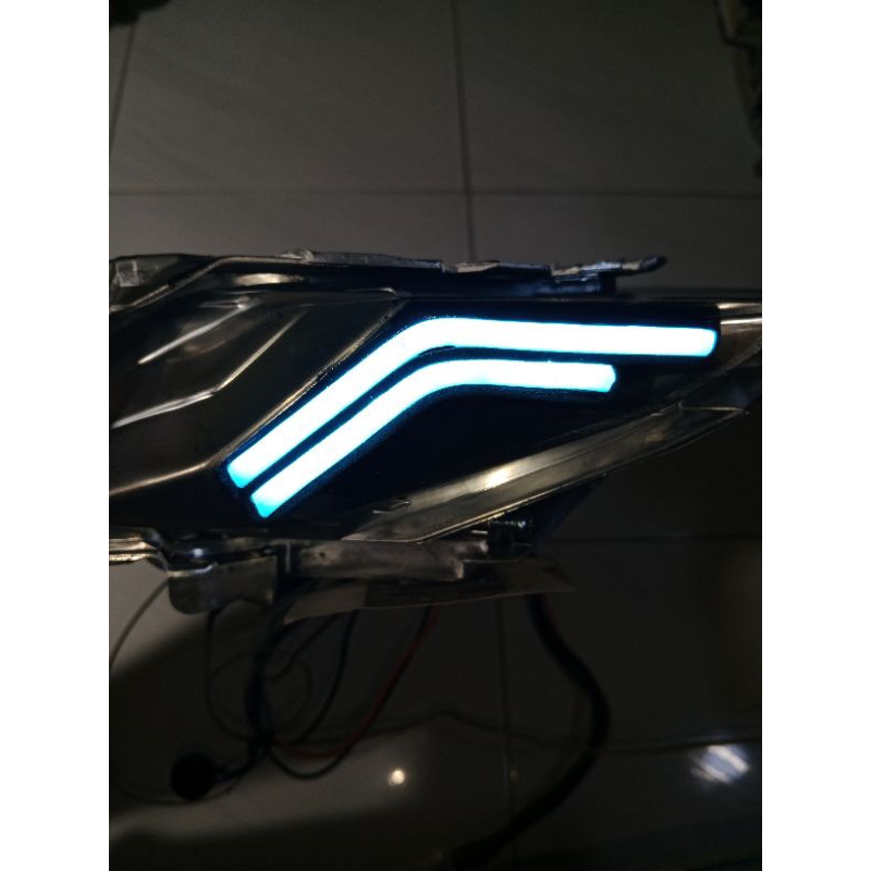 variasi lampu sein belakang beat esp warna ice blue