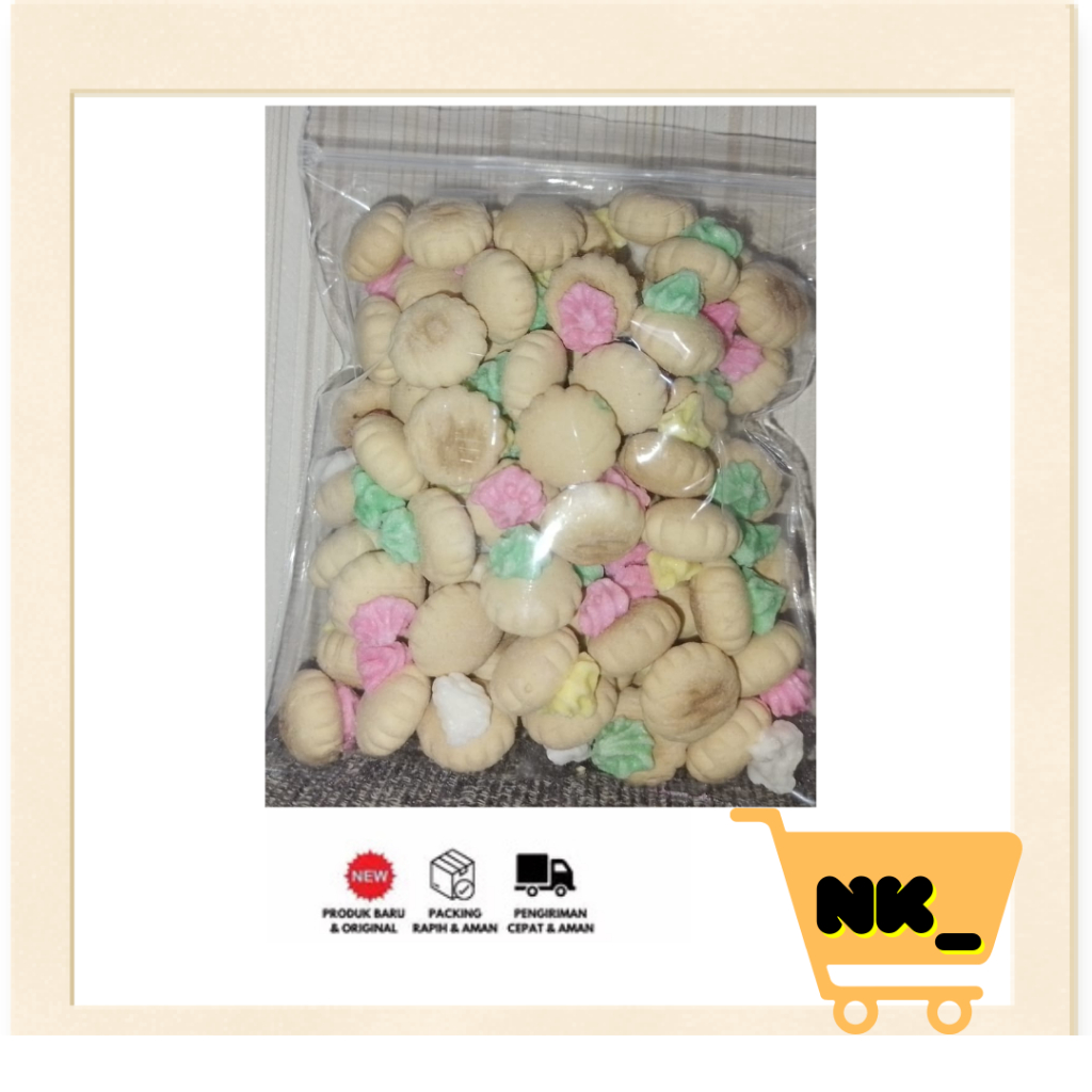 

NK - Biskuit Gem Rose / Kue Kancing / Kue Jadul / Kue Monas / Kue Kembang 100gram