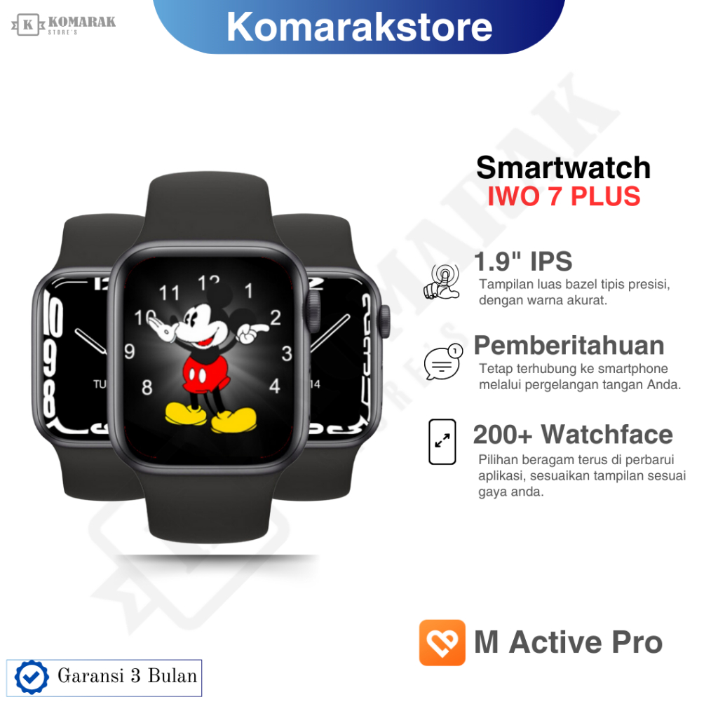 [CUCI GUDANG] Smartwatch IWO 7 PLUS Komarakstore