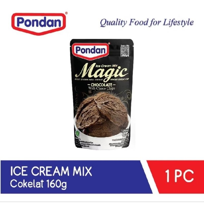 

Pondan Ice Cream Strawberry 160gr Mix Magic with Choco Chips - Bubuk Es Krim Rasa Stroberi , coklat dan vanila