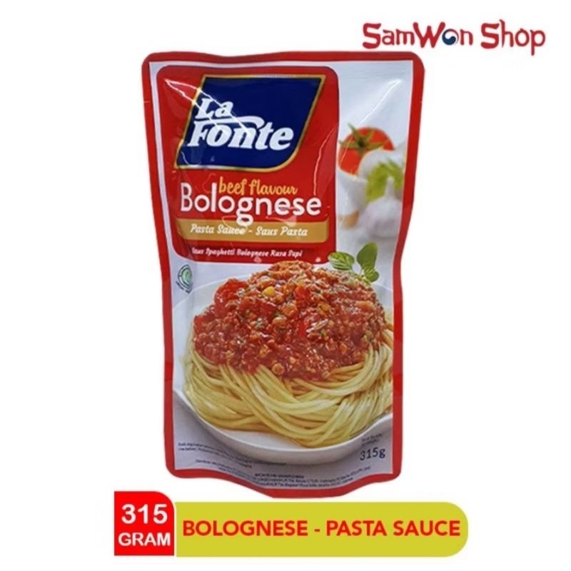 

LA FONTE BOLOGNESE PASTA SAUCE 315 GR - LAFONTE SAUS SAOS SPAGHETTI MACARONI INSTANT