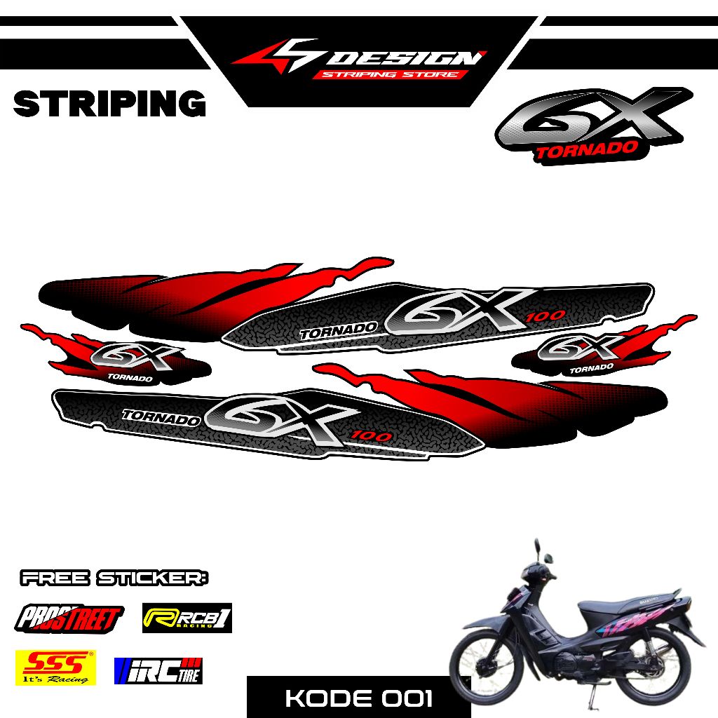 01 STICKER STRIPING GX TORNADO - STICKER STRIPING GX TORNADO