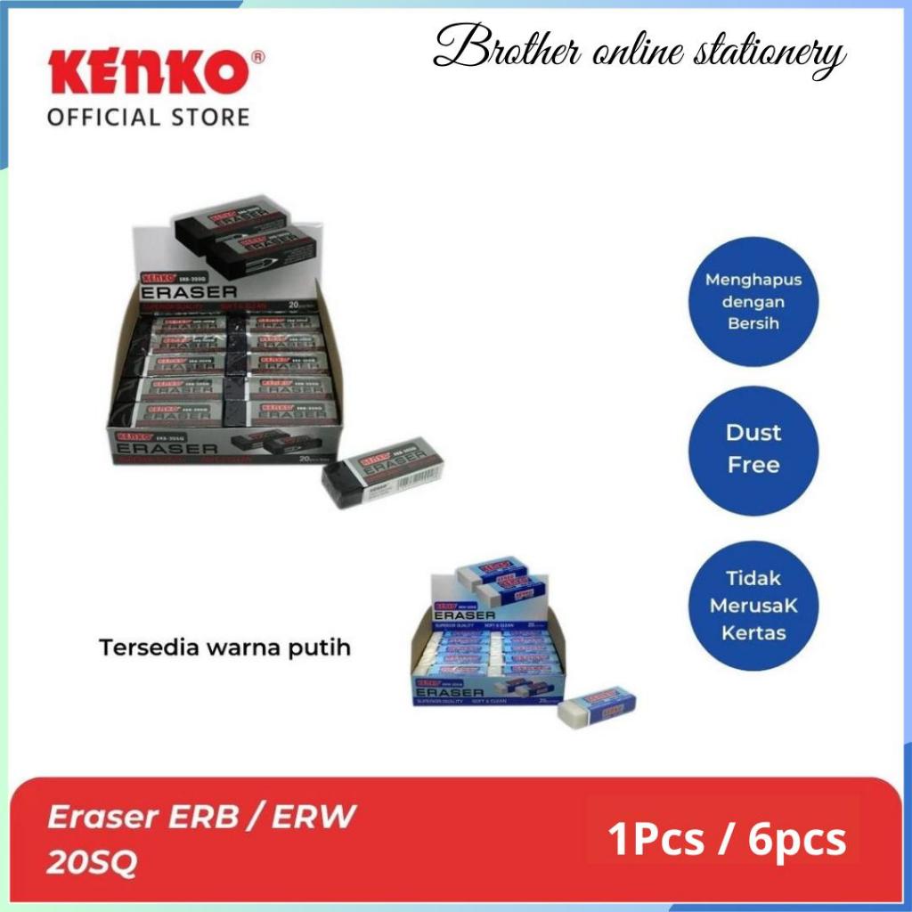 

BOS 6pcs Kenko Penghapus ER-20SQ Besar/ Eraser/ Setip Pensil Belajar