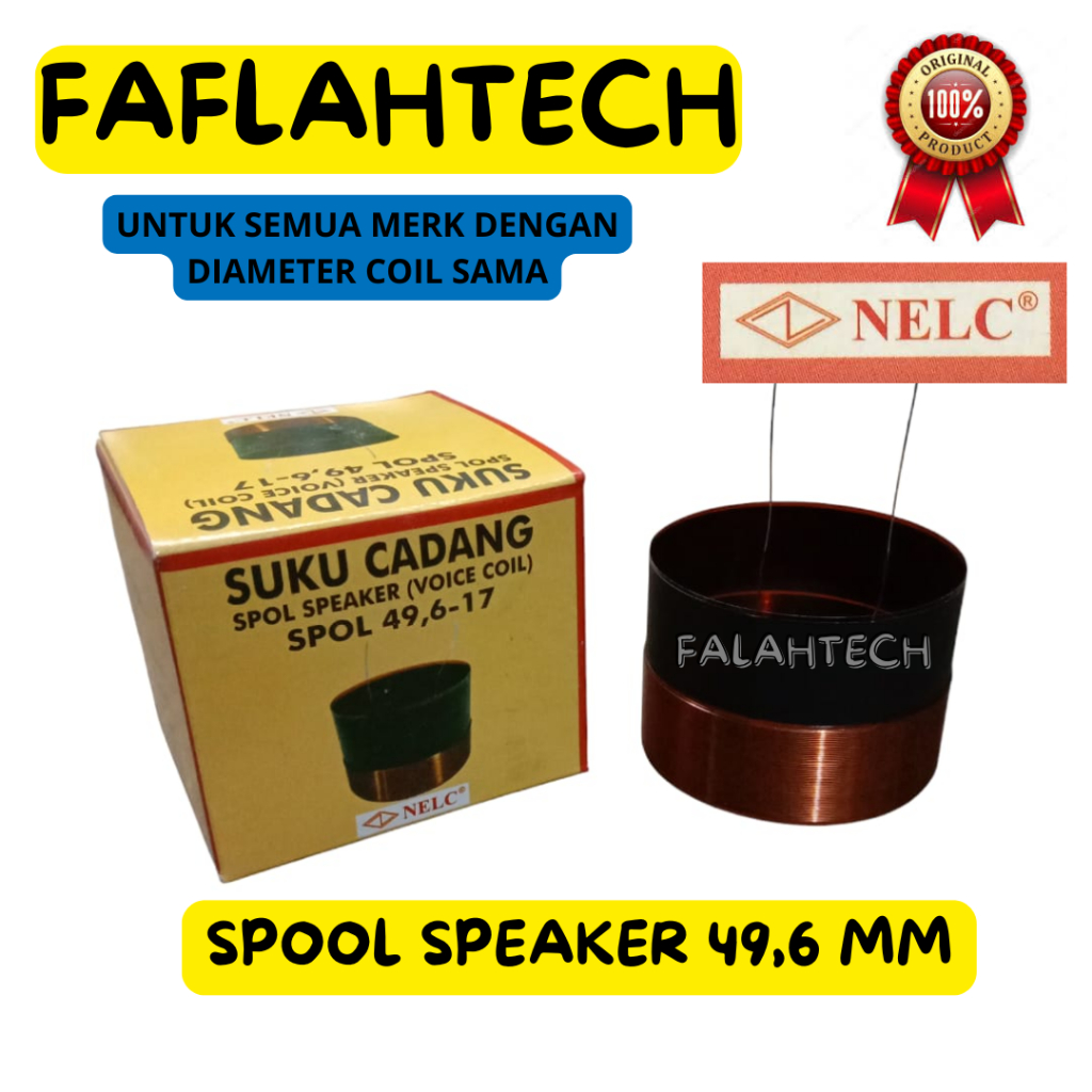 SPUL SPEAKER 49.6 MM VOICE COIL ACR 15400 NELC SPOL SPIKER