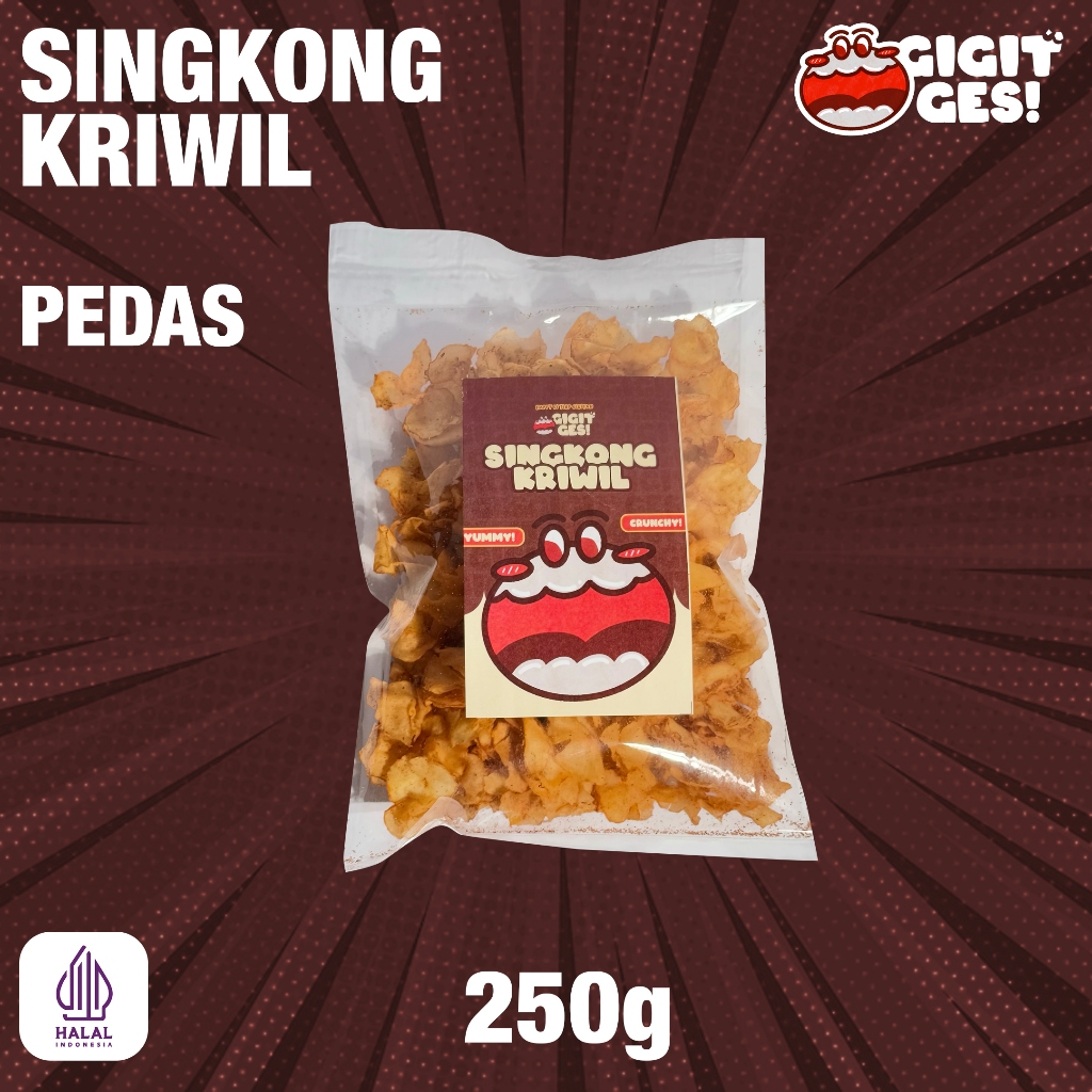 

Singkong Kriwil 250g Rasa Pedas Renyah Gurih Kriuk Krispy Rempah Snack Cemilan GIGITGES