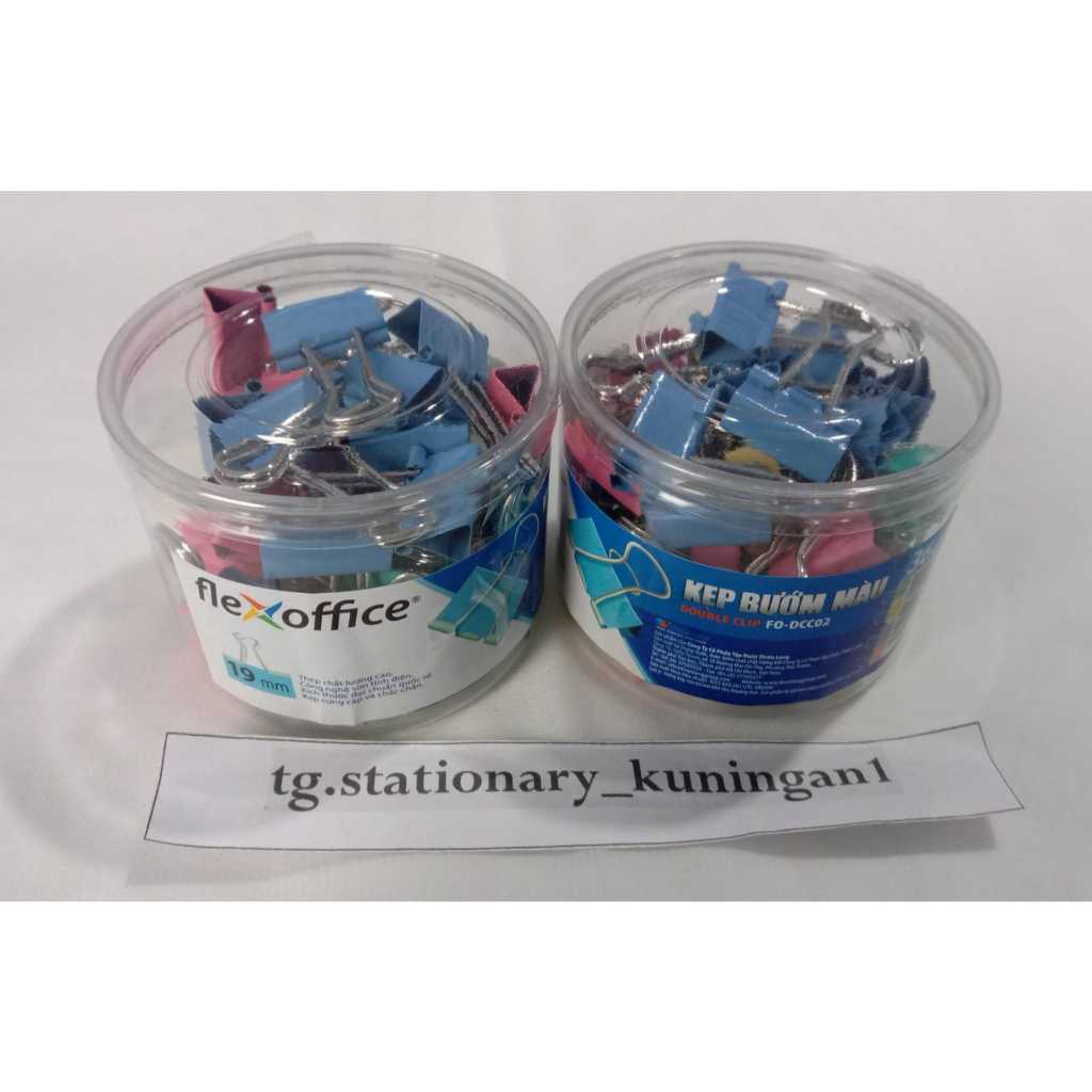

Binder Clip Flexoffice Warna Warni Ukuran 19mm 36 pcs