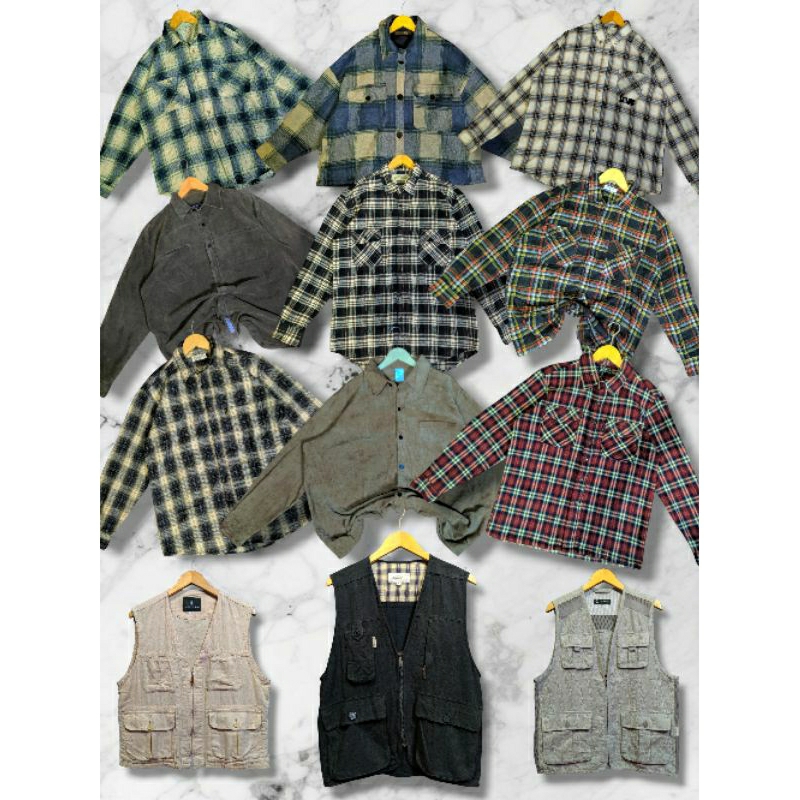 FLANNEL VETERANO / OUTER / FLANNEL WOOL / FLANNEL DOUBLE POCKET / VEST TACTIC / VEST MULTIPOCKET