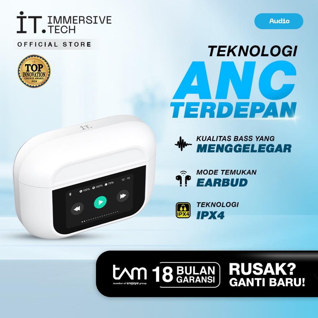 IT Tunebuds TWS Galaxy Earphone Bluetooth T57 - White
