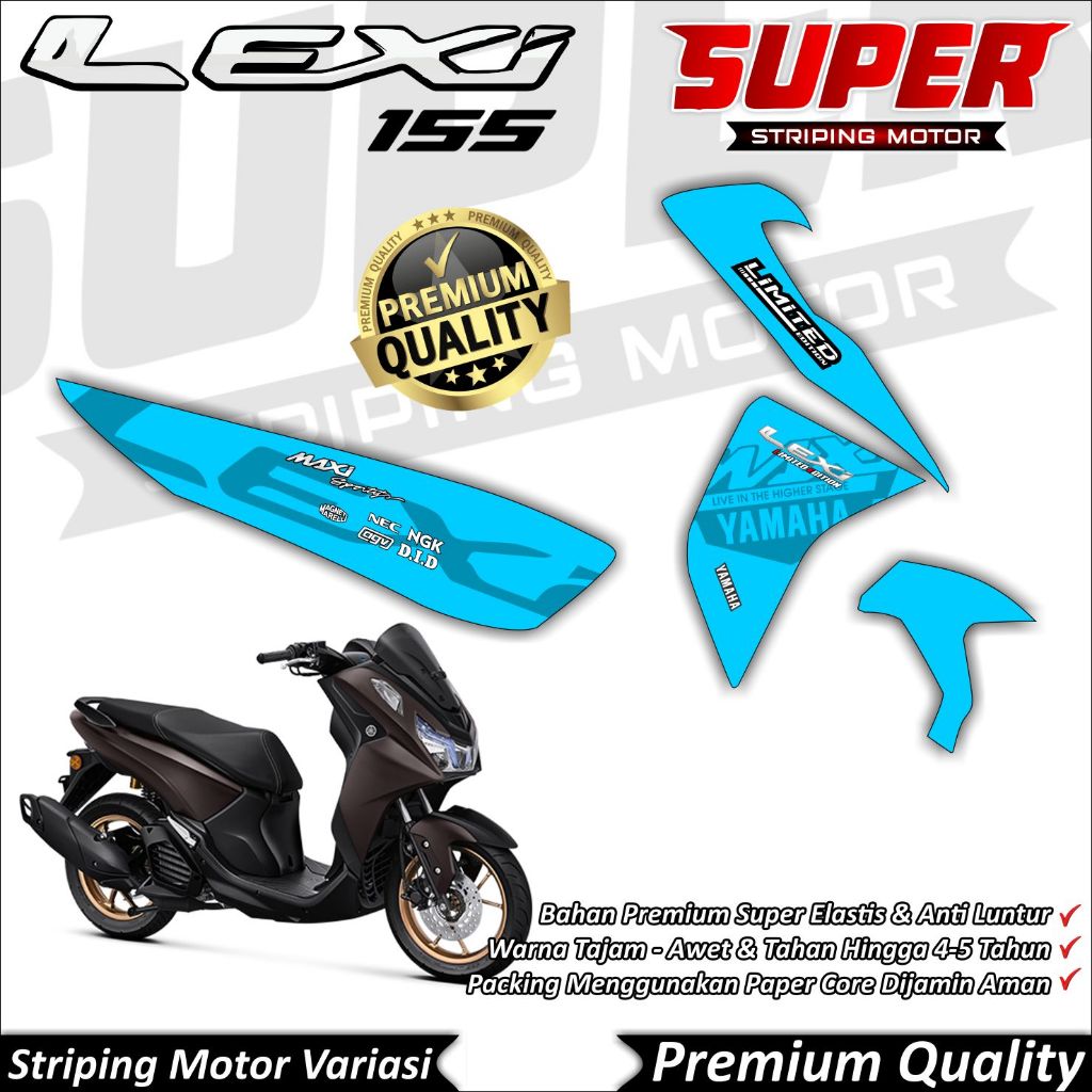 Stiker LEXI 155 Anti Luntur keren Striping Lexi 155 Striping Yamaha LEXI 155 Polos