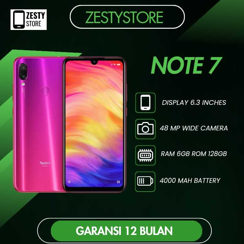 REDMI NOTE 7 RAM 6GB ROM 128GB BERGARANSI 1 TAHUN